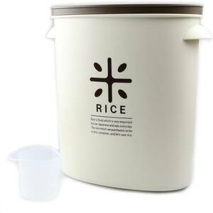 パール金属 日本製 米びつ 5kg ブラウン 計量カップ付 お米 袋のまま ストック RICE HB-2168