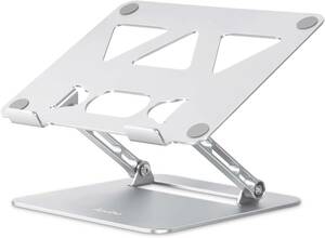 アオビホ(oviho)-ノートパソコンスタンド- ホルダー PC 折りたたみ式 人間工学 無段階高さ&角度調整可能 姿勢改善 腰痛