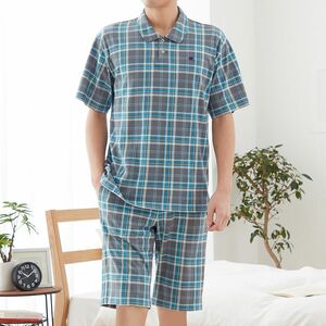 * Champion Champion new goods men's cotton short sleeves half pants top and bottom set suit room wear [SETOJ3153951N-M]..*QWER*