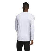 ●送料390円可能商品 アディダス ADIDAS 新品 メンズ テックフィット フィッティド ストレッチ 長袖Tシャツ 白 XXL[GL9893-XO] 三 参★QWER_画像3