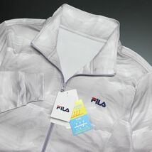 ★フィラ FILA 新品 メンズ 吸水速乾 ドライ UVプロテクト 快適 トレーニング ジャケット Lサイズ [413311-LGY-L] 一 二 弐★QWER_画像2