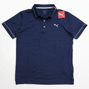 ●送料390円可能商品 プーマ PUMA GOLF ゴルフ 新品 メンズ 吸水速乾 トレーニング 半袖 ポロシャツ 紺 M [531744-09-M] 三 壱★QWER★