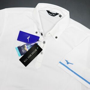 * postage 390 jpy possibility commodity Mizuno Golf MIZUNO GOLF new goods men's . sweat speed . button down polo-shirt [52JA905201-M] one three .*QWER QQAA-20
