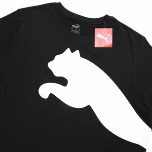 ●送料390円可能商品 プーマ PUMA 新品 メンズ 定番 ビッグロゴ カジュアル コットン 半袖 Tシャツ 黒 [677327-01-M] US 三 零★QWER★