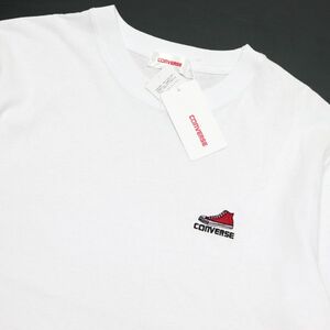 ●送料390円可能商品 コンバース CONVERSE 新品 メンズ ワンポイント スニーカー Tシャツ 白 XLサイズ [32736502-09-LL] 一 三 参★QWER★