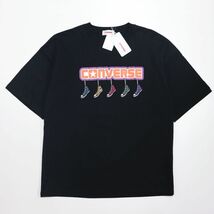 ●送料390円可能商品 コンバース CONVERSE 新品 メンズ スニーカー オーバーサイズ 半袖 Tシャツ 黒 XL [32736513-49-LL] 一 三 参★QWER★_画像2