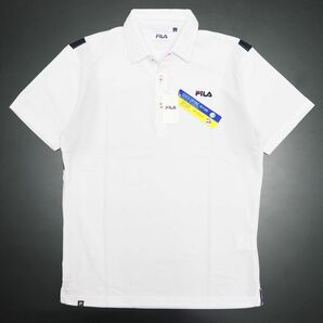 ●送料390円可能商品 フィラ ゴルフ FILA GOLF 新品 メンズ 吸水速乾 UVCUT 半袖 ポロシャツ 白 M[749644G-WT-M]一 三 壱★QWER QQAA-18の画像1