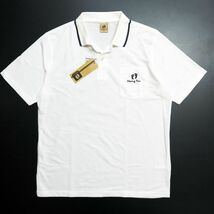 ●送料390円可能商品 ハンテン HANGTEN ゴルフ GOLF 新品 メンズ シンプル 半袖 ポロシャツ 白 Lサイズ[SM391-NE2-L] 一 三 弐★QWER★_画像1