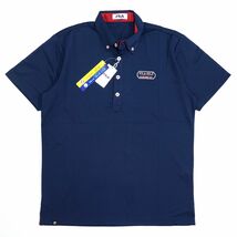 ●送料390円可能商品 フィラ ゴルフ FILA GOLF 新品 メンズ 速乾 半袖 ボタンダウン ポロシャツ 紺 [748667-NV-L]一 三 弐★QWER QQAA-56_画像3