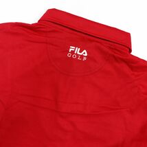 ●送料390円可能商品 フィラ ゴルフ FILA GOLF 新品 メンズ 吸汗速乾 半袖 ボタンダウン ポロシャツ[749669G-RD-LL]一 三 参★QWER QQAA-59_画像3