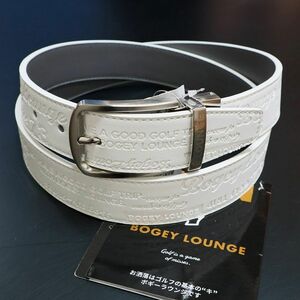 ★ボギーラウンジ ゴルフ EVEN BOGEY LOUNGE GOLF 新品 メンズ スポーツ リバーシブル ベルト BELT 白 濃灰 [J1329-WHT-105] 一 八★QWER