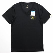 ●送料390円可能商品 ルコック le coq sportif 新品 メンズ トレーニング 半袖 Vネック Tシャツ 黒 XXLサイズ[12369-BLK-3L]一 三 零★QWER_画像2