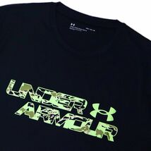 ●送料390円可能商品 アンダーアーマー UNDER ARMOUR HEATGEAR COOL 速乾 抗菌 ビッグロゴ 半袖 Tシャツ 黒[1371908-002-XXL] 三 零★QWER_画像2