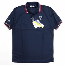 ●送料390円可能商品 フィラ FILA ゴルフ GOLF 新品 メンズ 吸汗速乾 UVCUT 半袖 ポロシャツ 紺[749674G-NV-L]一 三 弐★QWER QQAA-18_画像3