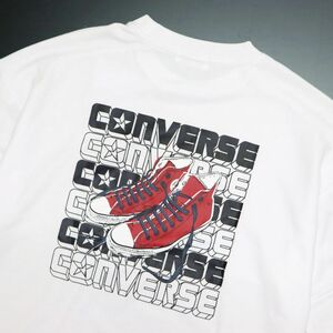 ●送料390円可能商品 コンバース CONVERSE 新品 メンズ バックプリント オーバーサイズ 半袖 Tシャツ 白 M [32736006-09-M]一 三 壱★QWER