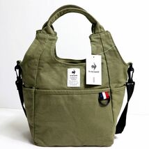 ★ルコック le coq sportif 新品 ポケットいっぱい 2WAY スウェット ショルダーバッグ トート バッグ 鞄 BAG [36207-021]一 六★QWER■_画像2