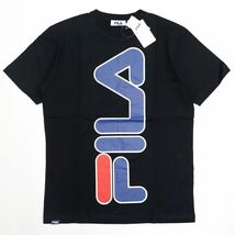 ●送料390円可能商品 フィラ ゴルフ FILA GOLF 新品 メンズ 吸汗速乾 ビッグロゴ 半袖 Tシャツ 黒 XLサイズ[749654BK1N-LL]一 三 参★QWER_画像1