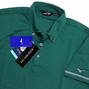 * postage 390 jpy possibility commodity Mizuno Golf MIZUNO GOLF new goods men's . sweat speed . button down polo-shirt [52JA905235-L] one three .*QWER QQAA-20