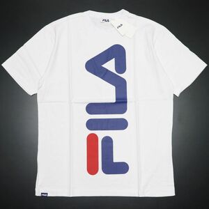 * postage 390 jpy possibility commodity filler Golf FILA GOLF new goods men's . sweat speed . big Logo short sleeves T-shirt white L size [749654WT1N-L] one three .*QWER