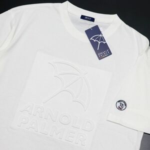 * стоимость доставки 390 иен возможность товар Arnold Palmer ARNOLD PALMER новый товар мужской большой Logo en Boss короткий рукав футболка белый [6091817-01-LL] один три три *QWER