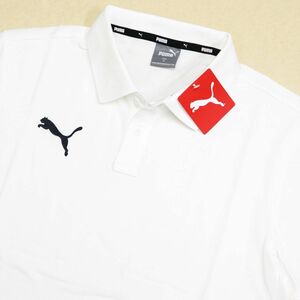 * postage 390 jpy possibility commodity Puma PUMA new goods men's simple one Point short sleeves deer. . polo-shirt white M size [656978041N-M] three .*QWER