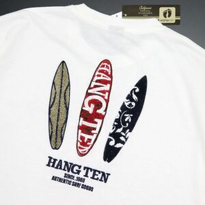 ●送料390円可能商品 ハンテン HANGTEN 新品 メンズ カジュアル バックロゴ 半袖 Tシャツ 白 4Lサイズ [SM467K-NE2-4L] 一 三 零★QWER★