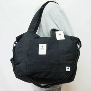 * Le Coq le coq sportif new goods convenience pocket fully simple shoulder tote bag BAG bag bag black [36237-001] one six *QWER*