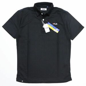 ●送料390円可能商品 フィラ ゴルフ FILA GOLF 新品 メンズ 吸水速乾 UVCUT 半袖 ポロシャツ 黒 M[749644G-BK-M]一 三 壱★QWER QQAA-18