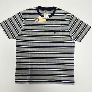 ●送料390円可能商品 ハンテン HANGTEN 新品 メンズ カジュアル ボーダーライン 半袖 Tシャツ XLサイズ [SM403-NE3-LL]一 三 参★QWER★