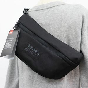 ★アンダーアーマー UNDER ARMOUR 新品 メンズ ロゴ入り シンプル ボディバッグ ウエストバッグ バッグ BAG 鞄 黒[1364275-001] 六★QWER★