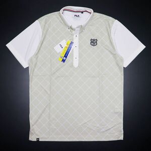 ●送料390円可能商品 フィラ ゴルフ FILA GOLF 新品 メンズ 吸汗速乾 半袖 ボタンダウン ポロシャツ M [749670GLGY1N-M]一 三 壱★QWER