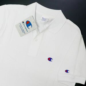 * postage 390 jpy possibility commodity Champion CHAMPION new goods men's sport cotton polo-shirt with short sleeves white M size [71237004-010-M] three .*QWER