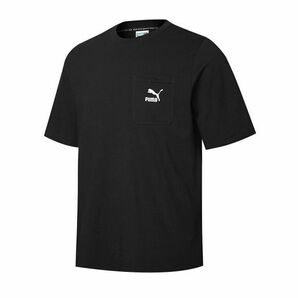 ●送料390円可能商品 プーマ PUMA 新品 メンズ カジュアル ポケット CLASSICS 半袖 Tシャツ 黒 XLサイズ [532636-01-XL] 三 参★QWERの画像1