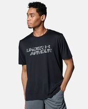 ●送料390円可能商品 アンダーアーマー UNDER ARMOUR HEATGEAR COOL 速乾 抗菌 ビッグロゴ 半袖 Tシャツ 黒[1371908-001-XL] 三 参★QWER★_画像3