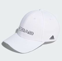 ★アディダス ゴルフ ADIDAS GOLF 新品 メンズ 快適 リニアロゴ コットン キャップ 帽子 CAP ぼうし 白 57-60cm [HC3806-5760]七 ★QWER_画像1