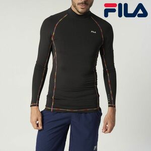 * postage 390 jpy possibility commodity filler FILA new goods men's water land both for speed . high‐necked compression long sleeve shirt [445111KMLT1N-L] one three .*QWER