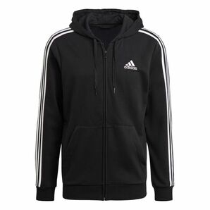 ★アディダス ADIDAS 新品 メンズ エM ESS 3ストライプス フルジップ スウェットパーカー ジャケット 黒[GK9032-L] 二 弐★QWERの画像6