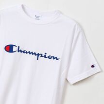 ●送料390円可能商品 チャンピオン Champion 新品 定番 肌触り◎ ビッグロゴ コットン 半袖 Tシャツ 白 [C3P302-010] 三 零★QWER★_画像2