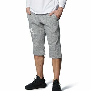 ★アンダーアーマー UNDER ARMOUR UA 新品 メンズ 吸汗速乾 スウェット 3/4 七分丈 パンツ 灰 Mサイズ [13783841121N-M] 四 壱★QWER★