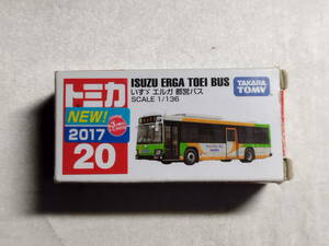 【中古品】 トミカ いすゞ エルガ 都営バス(ホワイト×グリーン×イエロー) No.20