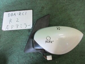 9kurudepa H20年 R2 DBA-RC1 後期 左 ドア ミラー サイド 91036KG010 白パール 41A [ZNo:06002240]