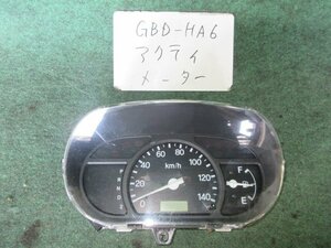 9kurudepa H19年 アクティ GBD-HA6 スピード メーター E07Z-835 78115-S3A-N01 [ZNo:06001832]