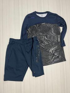 Oakley オークリー メンズ ハーフパンツ Tシャツ　セット　(ジャージ 運動 スポーツウェア L 上下セット セットアップ