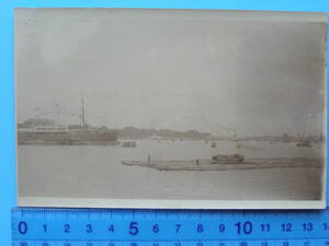 (J53)98 絵葉書 写真 古写真 船舶 軍艦 筏 大日本帝国海軍 日本海軍 