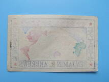 (Fi28)542 蔵書票 古い蔵書票 日本 戦前 世界地図 アンドルース蔵書 EXLIBRIS エクスリブリス 書票 _画像3