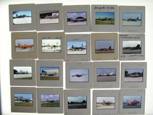 (1f405)903 写真 古写真 飛行機 飛行機写真 世界の飛行機 ジェット戦闘機 他 フィルム ポジ まとめて 20コマ リバーサル スライド