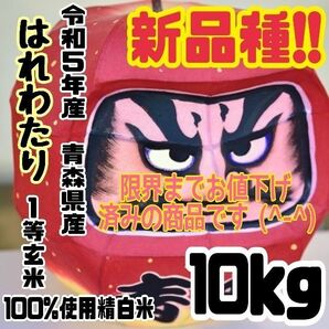 ☆新米☆　令和５年産　★青森県産はれわたり精白米★　★５kg×２袋★　★合計１０kg★　☆送料込み☆