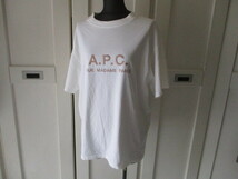 ◆アーペーセー　A.P,.C 白　刺繍ロゴ入りTシャツ　◆_画像2
