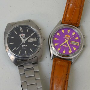 1 jpy moveable goods wristwatch 2 ps Orient s lease ta- machine self-winding watch men's lady's together including in a package un- possible 