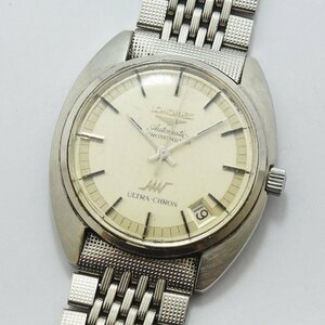 1円 可動品 腕時計 ロンジン LONGINES ウルトラクロン 機械式 自動巻 メンズ シルバー 同梱不可